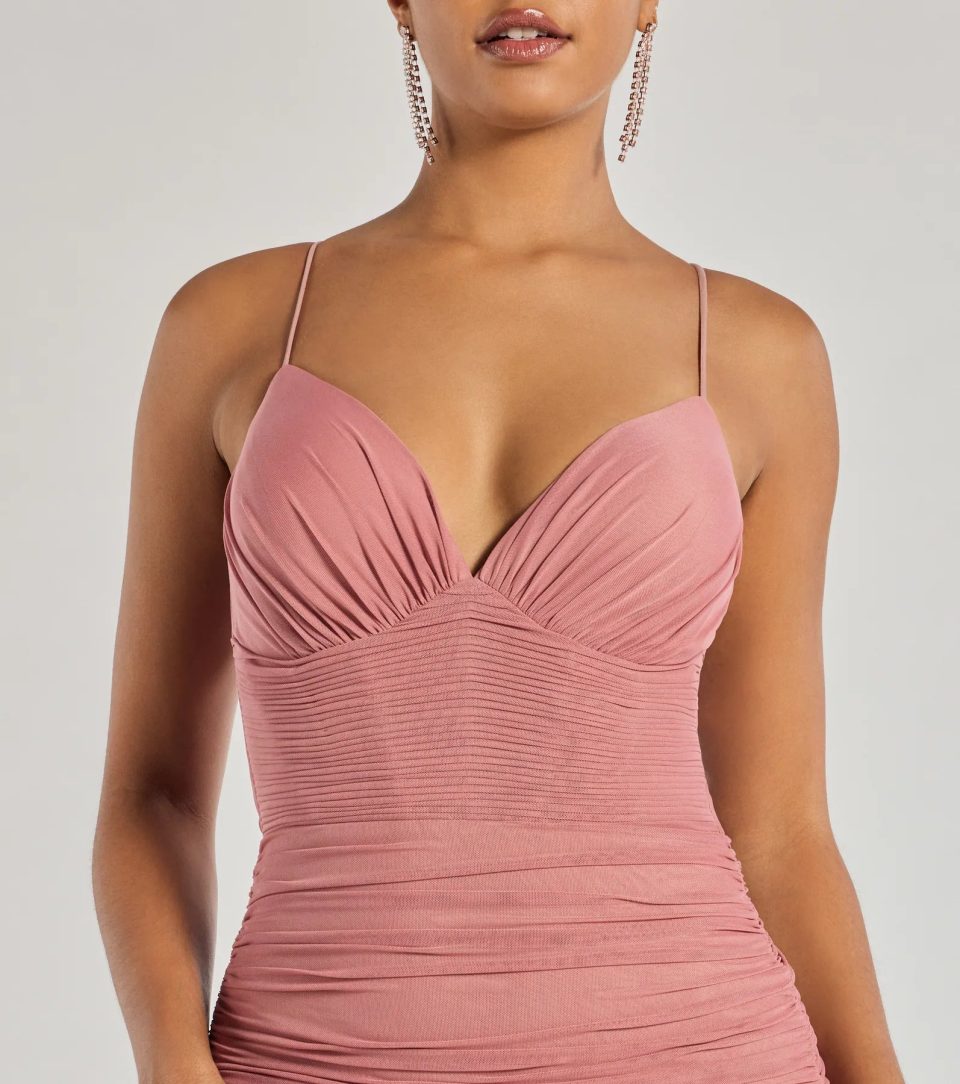 Lexi Formal Mesh Lace-Up Mermaid Long Dress