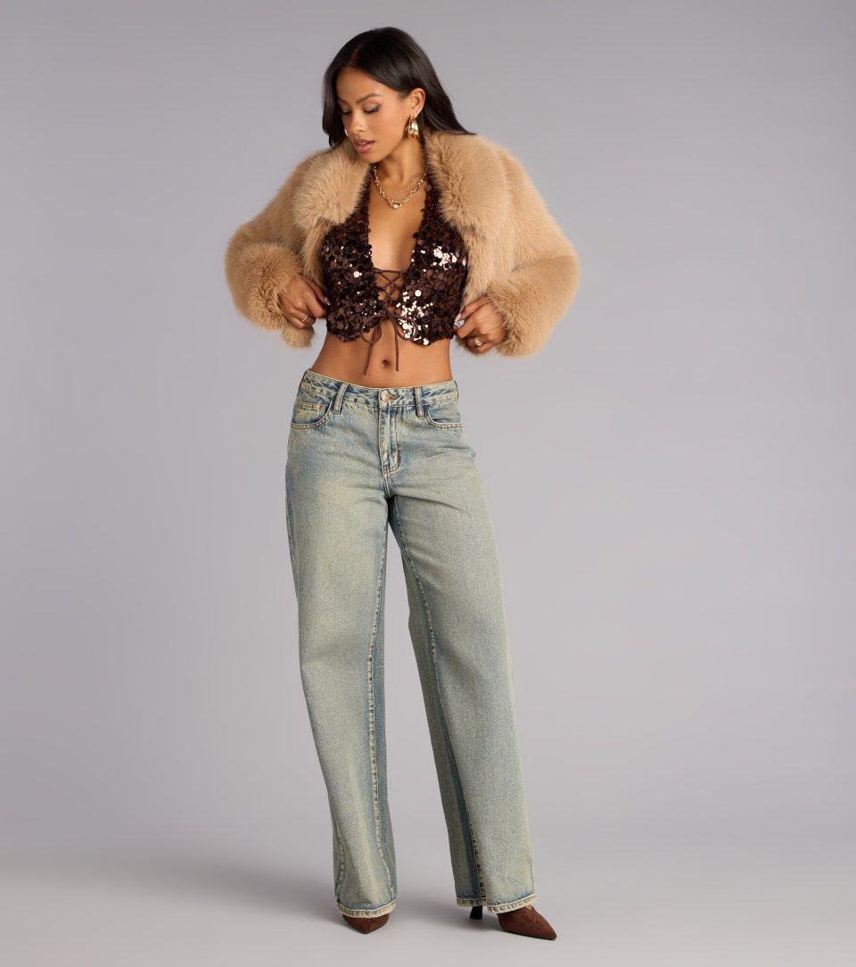 Dazzle Mode Halter Crop Top