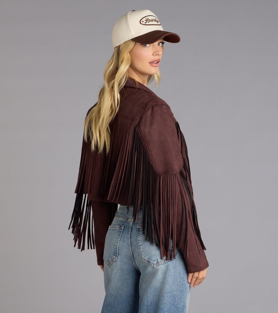Trailblazer Faux Suede Fringe Jacket