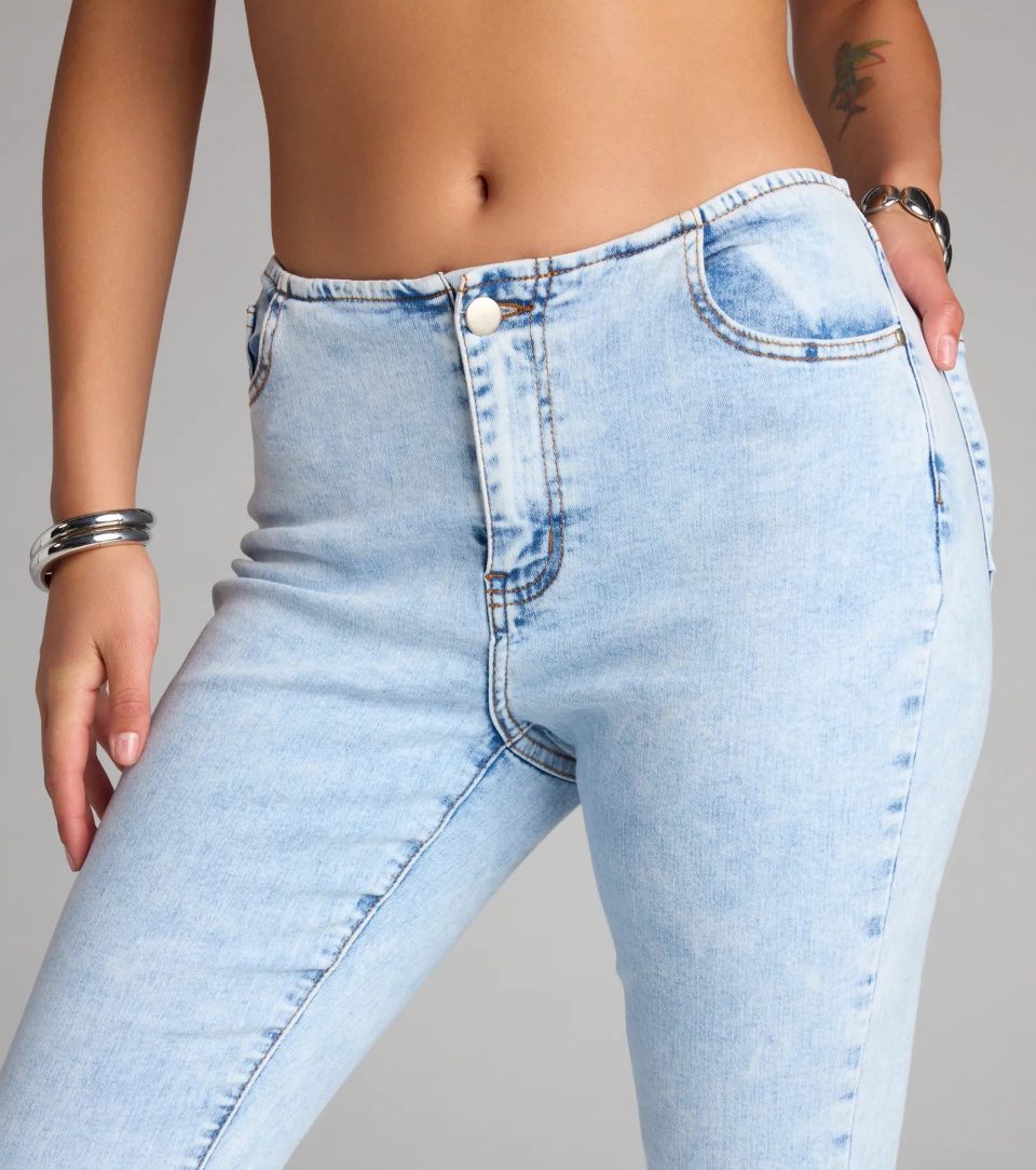 Retro Vibes Only Mid Rise Flare Denim Jeans