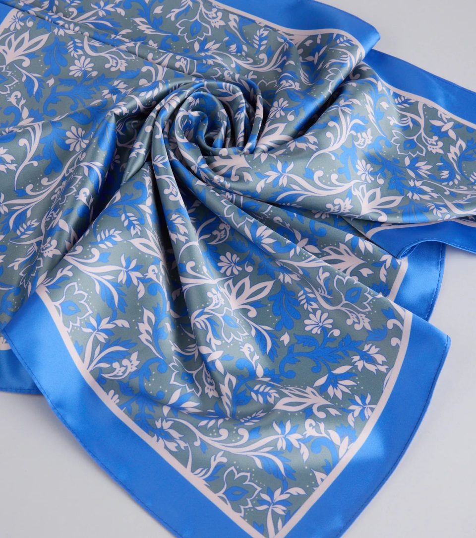 Cause A Stir Floral Satin Scarf