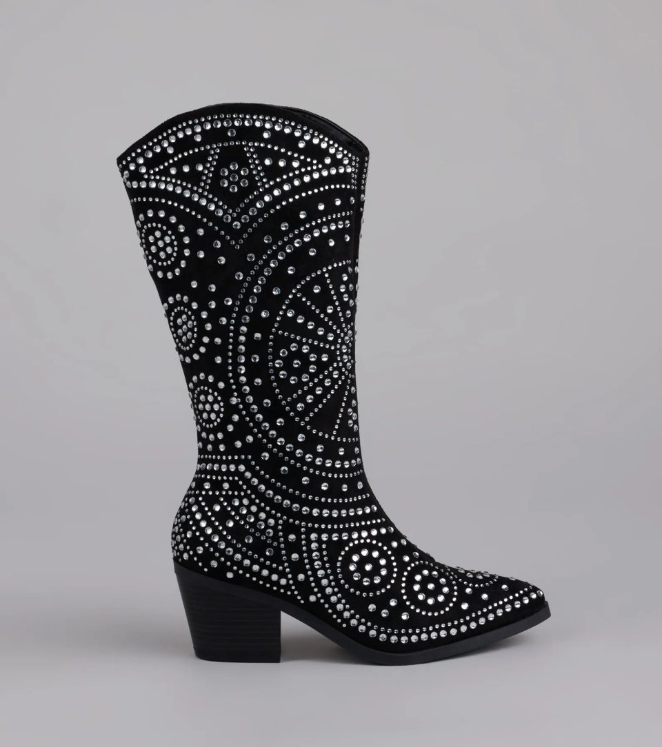Glam Strut Rhinestone Cowboy Boots